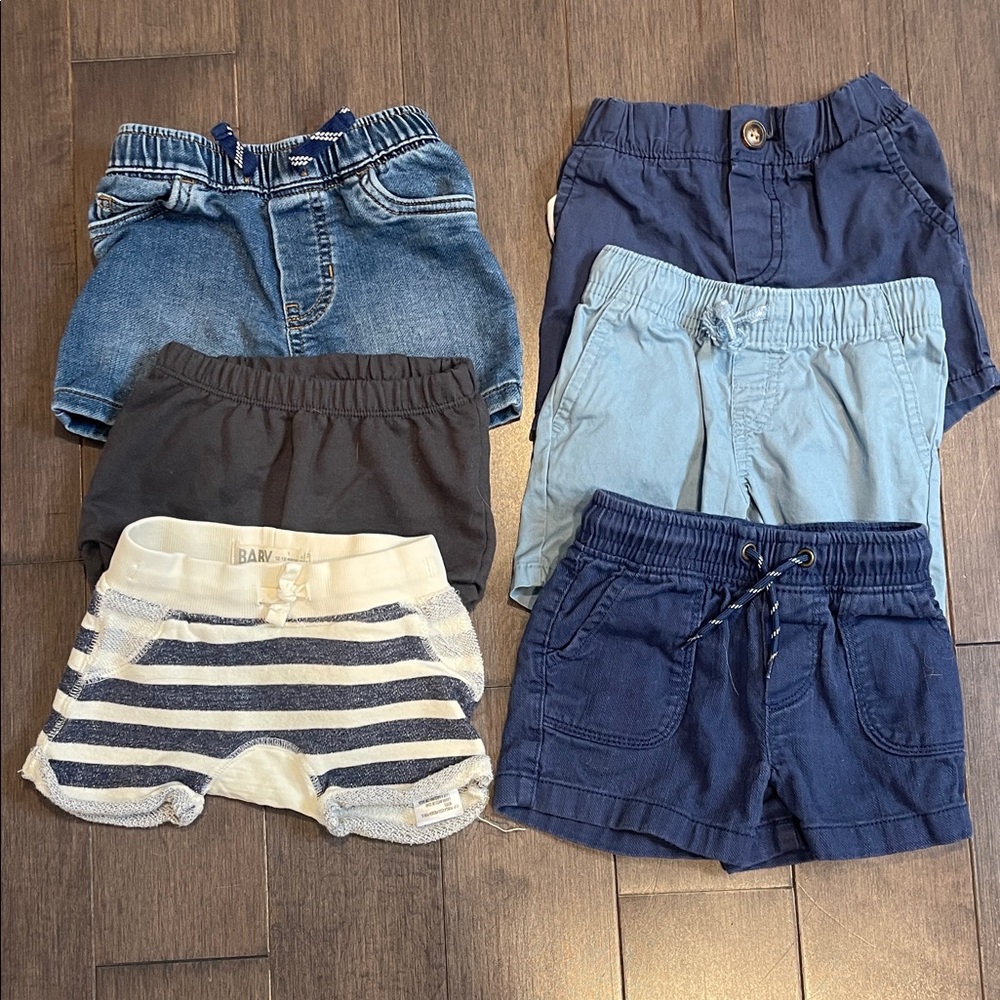 6-Pack 12 mth in Navy, Light Blue, Denim, Gray, Cream